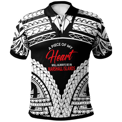 Marshall Islands Polo - A Piece Of My Heart White Color 1