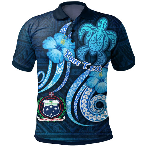 [Custom] Soamoa Personalised Polo Shirts -Turtle and Tribal Tattoo Of Polynesian 1