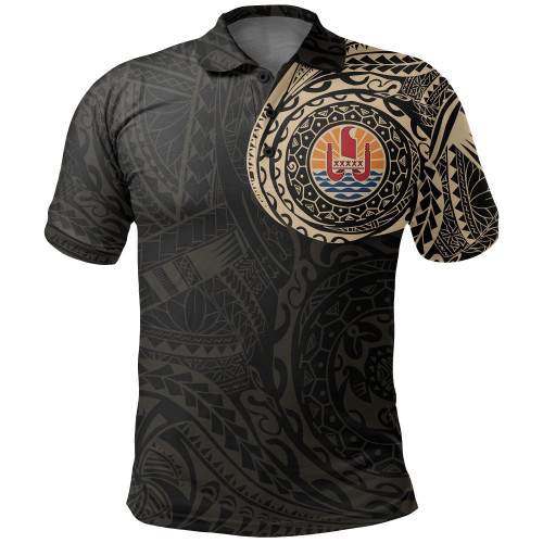 Tahiti Polo Shirt - Tahiti Flag Polynesian Tattoo 1