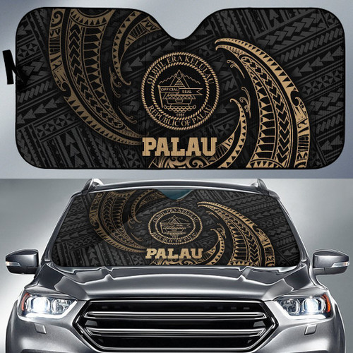 Polynesian Palau Sun Shades - Gold Tribal Wave