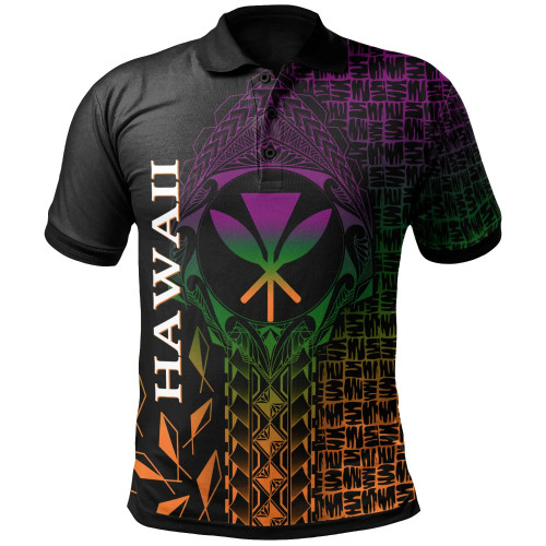 Hawaii PoLo Shirt - Kanaka Maoli Rocket Style 1