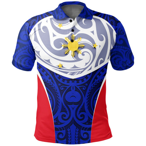 Philippines Polo Shirt - Polynesian Pattern Sport 1