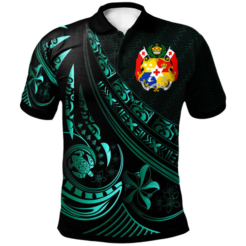 Tonga Polo Shirt - The Flow Of The Ocean Green 1