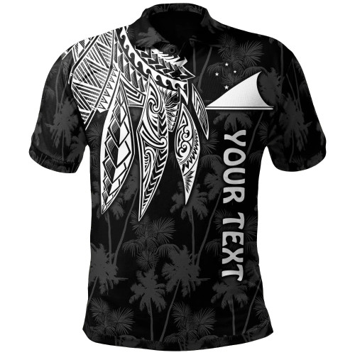 Tokelau Polynesian Personalised Polo - Polynesian Wings (White) 1