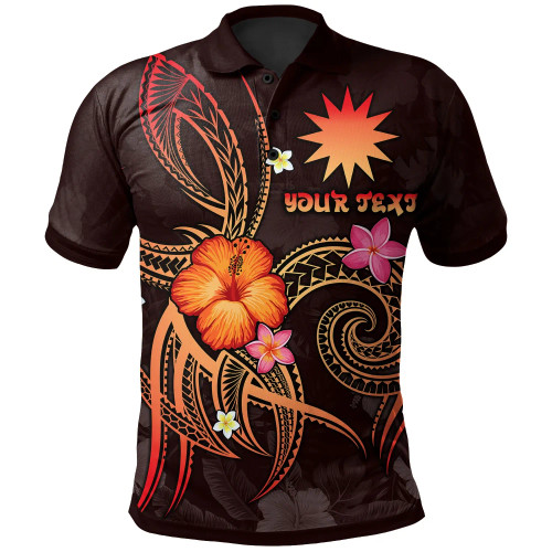Nauru Polynesian Personalised Polo Shirt - Legend of Nauru (Red) 1