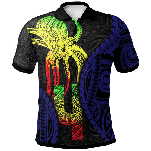 Polynesian Polo Shirt - Polynesian Octopus Number Style Four 1