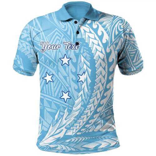 Federated States of Micronesia Polo Shirt - Custom Personalised Wings Style Flag Color 1