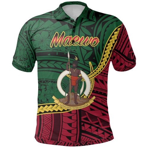 Vanuatu Polo Shirt - Maewo Seal Of Vanuatu Polynesian Patterns 1