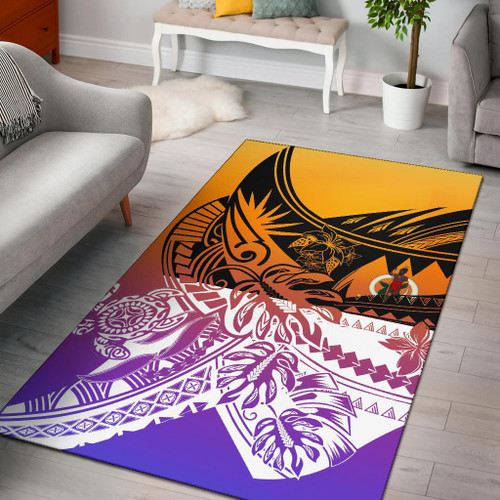 Vanuatu Area Rug - Tribal Jungle Pattern Polynesian 1