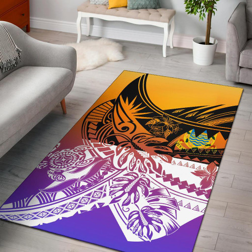 Tuvalu Area Rug - Tribal Jungle Pattern Polynesian 1
