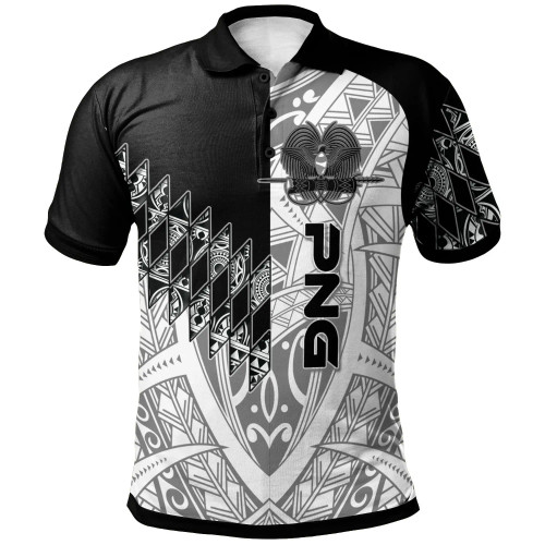 Papua New Guinea Polo Shirt - Symmetry Style 1