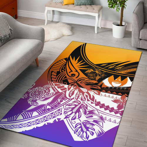 Pohnpei Area Rug - Tribal Jungle Pattern Polynesian 1