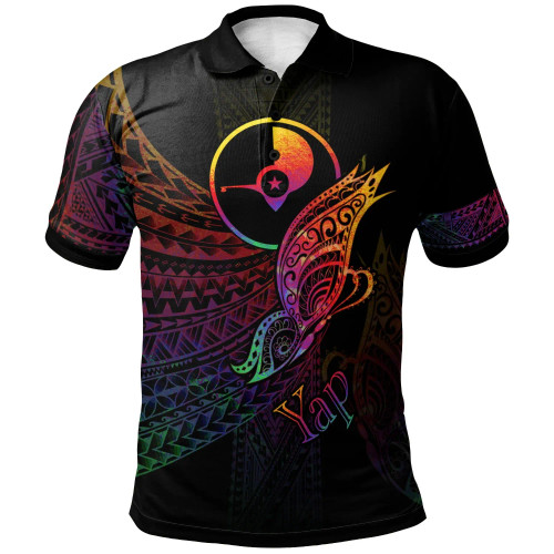 Yap State Polo Shirt - Butterfly Polynesian Style 1