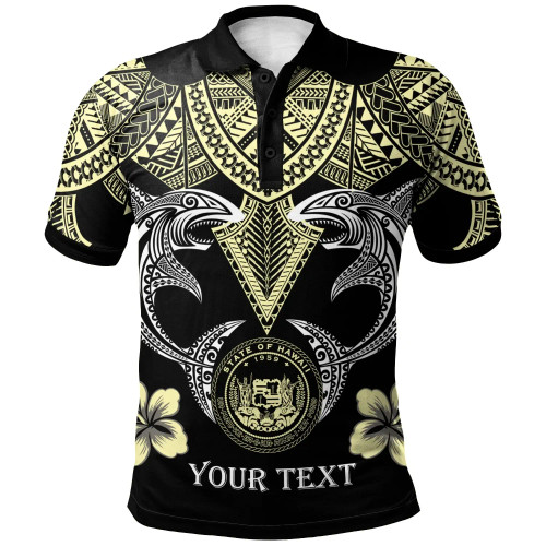 Hawaii Custom Personalised  Polo Shirt - Pacific Maori Pattern Sharks 1