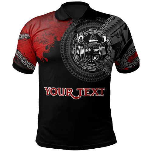 Fiji Polynesian Personalised Polo Shirt - Polynesian Chain Style 1
