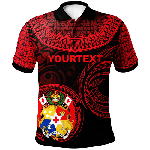 Tonga Custom Personalised Polo Shirt - Unique Serrated Texture 1