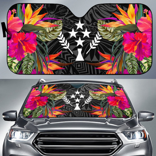 Kosrae Auto Sun Shades - Hibiscus Pattern