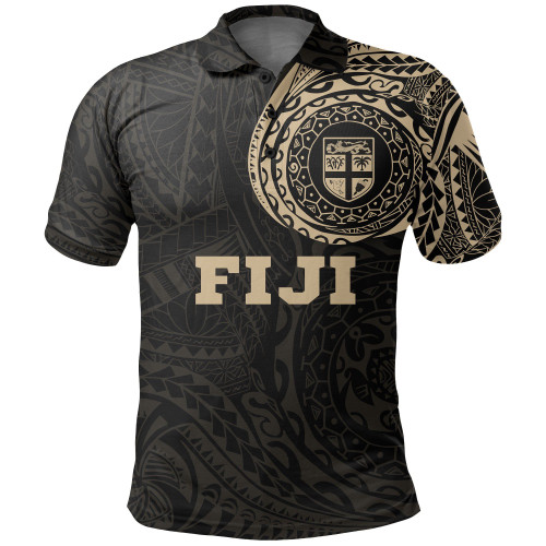 Fiji Polo Shirt - Fiji Flag Polynesian Tattoo 1