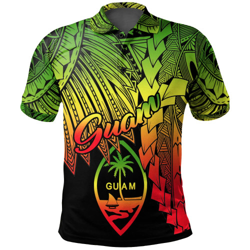 Guam Polynesian Polo - Tribal Wave Tattoo Reggae 1