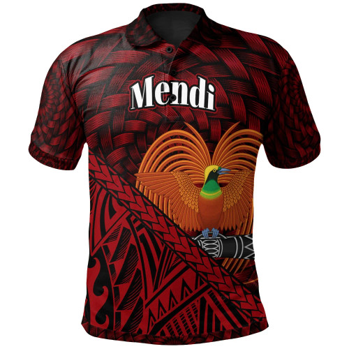 Papua New Guinea Polo Shirt - Mendi Polynesian Patterns With Bamboo 1