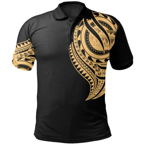 Marshall Polo Shirt - Marshall Tatau Gold Patterns With Coat Of Arms 1