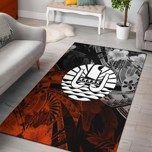 Tahiti Polynesian Area Rug - Vintage Polynesian Turtle Polynesian 1