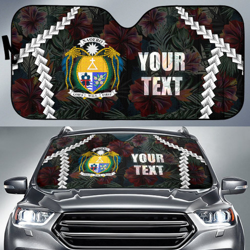 Nauru Custom Personalised Auto Sun Shades - Chain Polynesian