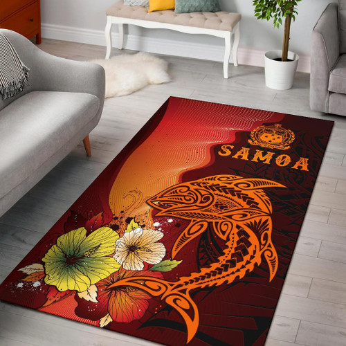Samoa Area Rugs - Tribal Tuna Fish Polynesian 1