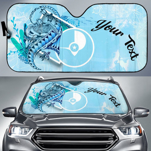 Yap State Auto Sun Shades - Custom Personalised Polynesian Turtle Under The Sea