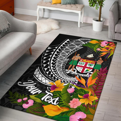 Fiji Area Rug - Custom Personalised Seal Spiral Polynesian Patterns Polynesian 1