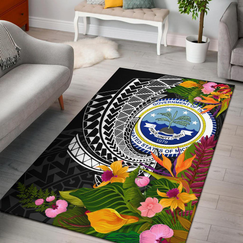 Federated States of Micronesia Area Rug - Seal Spiral Polynesian Patterns Polynesian 1