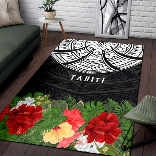 Tahiti Polynesian Area Rug - Ginger Lei Pattern Polynesian 1