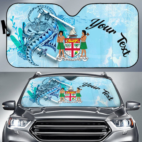 Fiji Auto Sun Shades - Custom Personalised Polynesian Turtle Under The Sea
