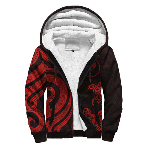 Yap Sherpa Hoodie - Red Tentacle Turtle 1
