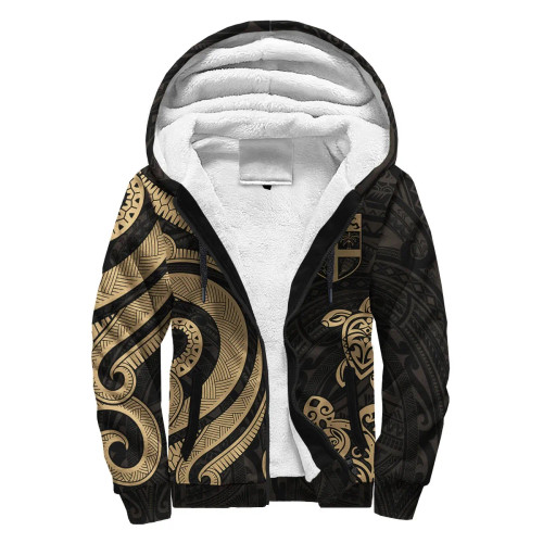 Fiji Sherpa Hoodie - Gold Tentacle Turtle 1