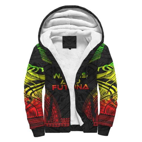 Wallis and Futuna Sherpa Hoodie - Polynesian Chief Reggae Version 1
