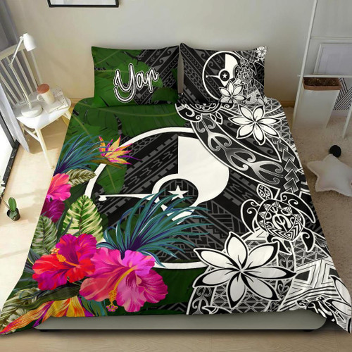 Yap Bedding Set - Turtle Plumeria Banana Leaf 1
