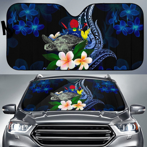 Cook Islands Polynesian Sun Shades - Turtle With Plumeria Flowers