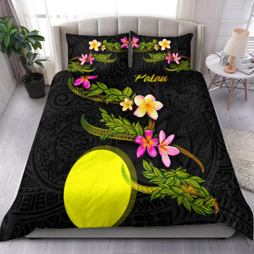 Palau Polynesian Bedding Set - Plumeria Tribal 1