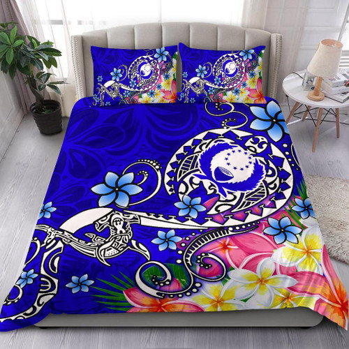 Pohnpei Bedding Set - Turtle Plumeria (Blue) 1