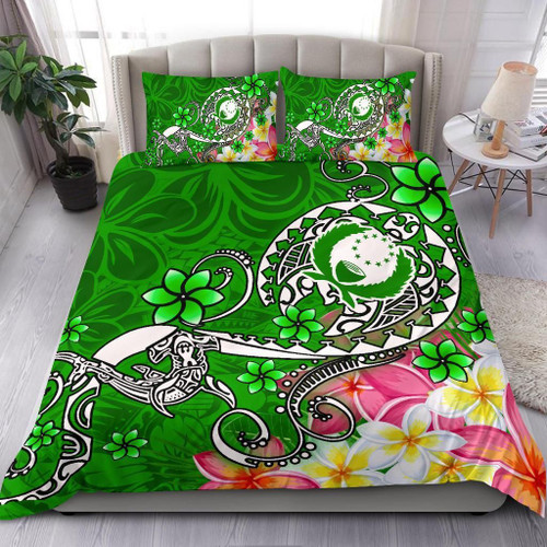 Pohnpei Bedding Set - Turtle Plumeria (Green) 1
