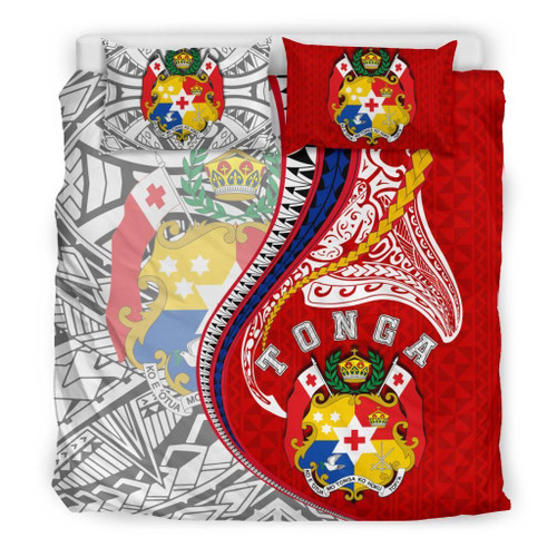 Polynesian Bedding Set - Tonga Duvet Cover Set Kanaloa Tatau Gen To 1