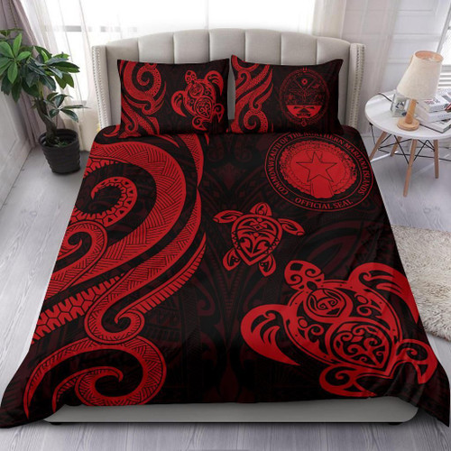 Northern Mariana Bedding Set - Tentacle Turtle Red 1