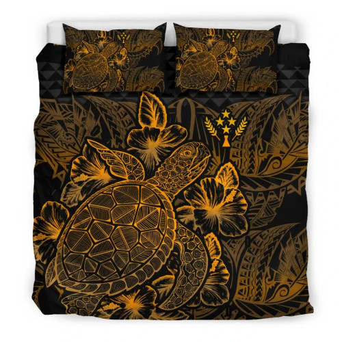Polynesian Bedding Set - Kosrae Duvet Cover Set Gold Color 1