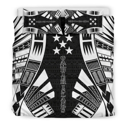 Gambier Islands Duvet Cover Set - Polynesian Tattoo 1