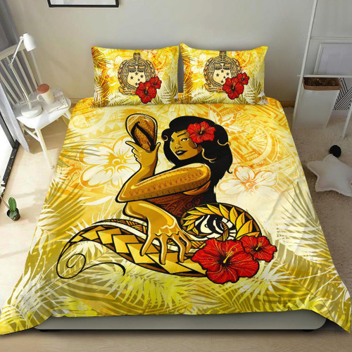 Polynesian Bedding Set - Samoa Duvet Cover Set - Samoan Girl 1