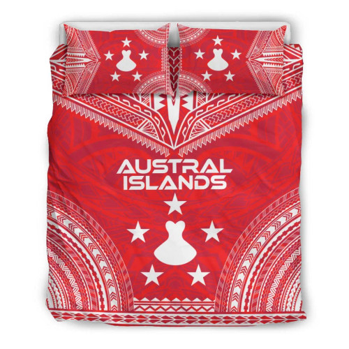 Austral Islands Flag Polynesian Chief Duvet Cover Set 1