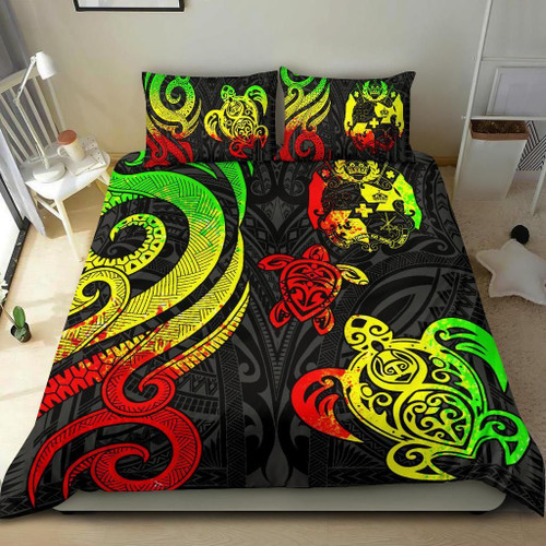 Tonga Polynesian Bedding Set - Reggae Tentacle Turtle 1