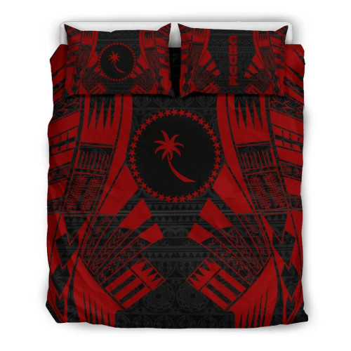 Chuuk States Duvet Cover Set - Red Tattoo Style 1