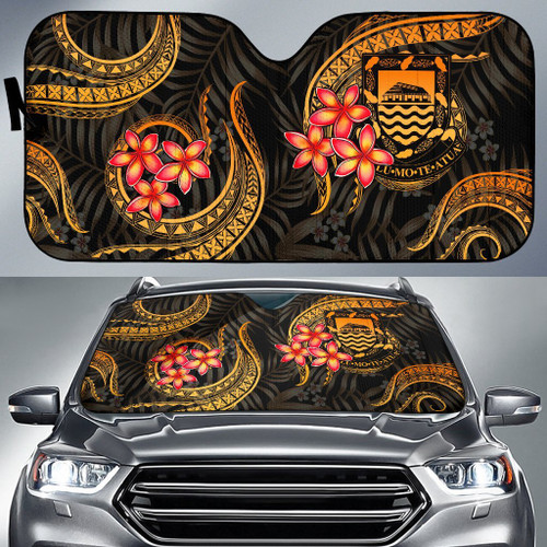 Tuvalu Auto Sun Shades - Gold Plumeria